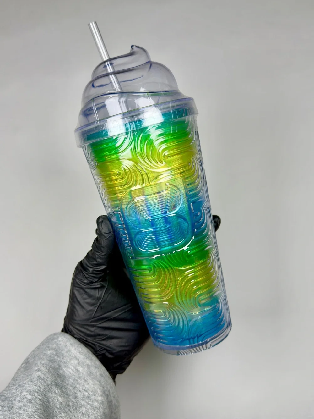 7-Eleven Slurpee Iridescent Swirl Venti Tumbler 24oz Cold Cup Shimmering NEW